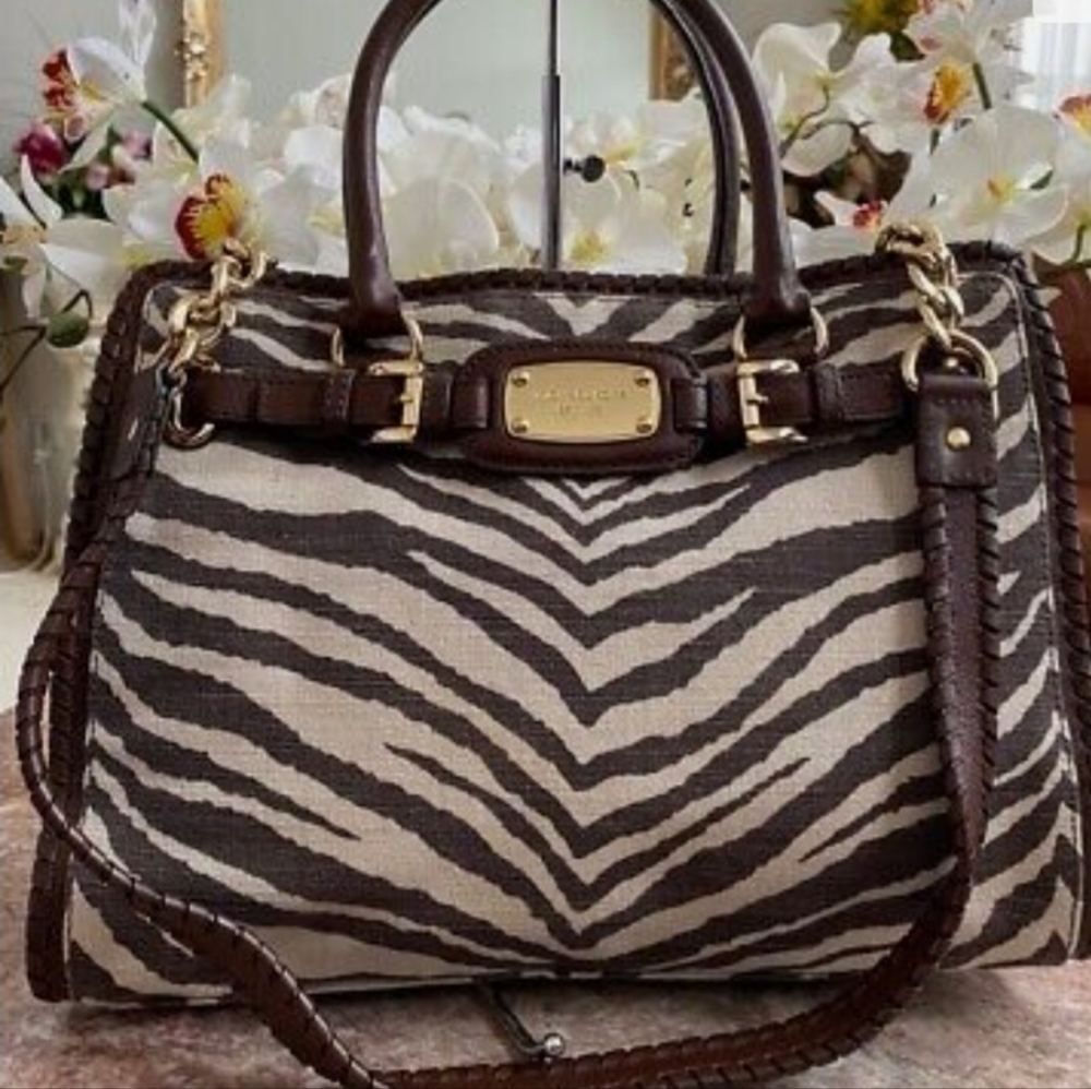 Michael Kors Hamilton animal print tote